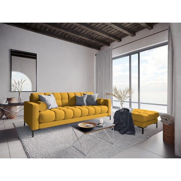 Жълта табуретка за крака , 60 cm Bali - Cosmopolitan Design-image-4