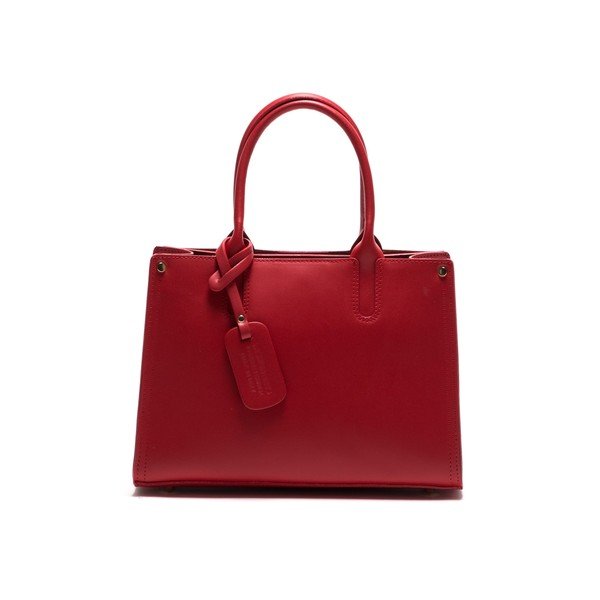 Kožená kabelka Anna Luchini 3042 Rosso