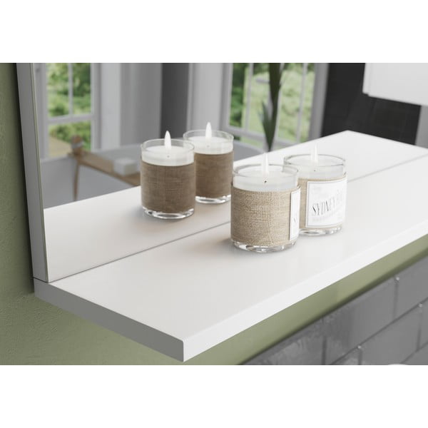 Стенно огледало със светлина/с рафт 76x75 cm – Germania-image-1