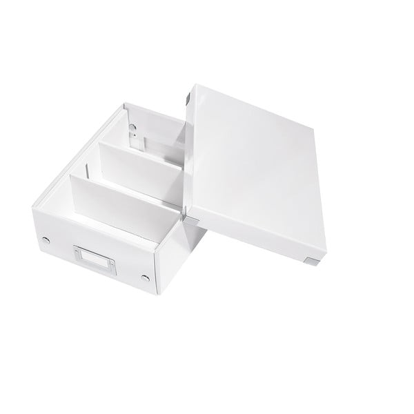 Бяла картонена кутия за съхранение с капак 22x28x10 cm Click&Store – Leitz