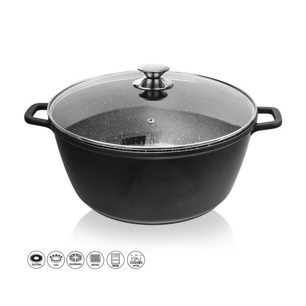 Алуминиев съд със стъклен капак, ø 32 cm Grande - Orion-image-2