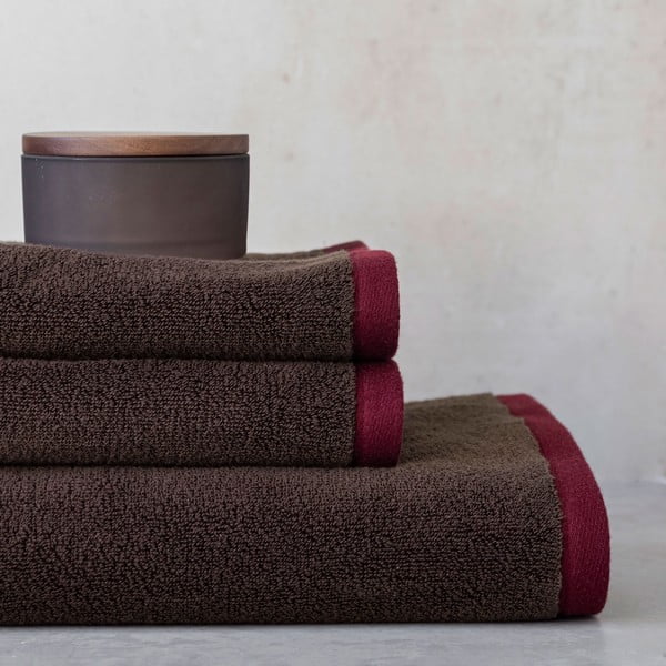 Кафяви кърпи в комплект от 2 бр. от органичен памук от тери 40x55 cm Soft – Mette Ditmer Denmark-image-3