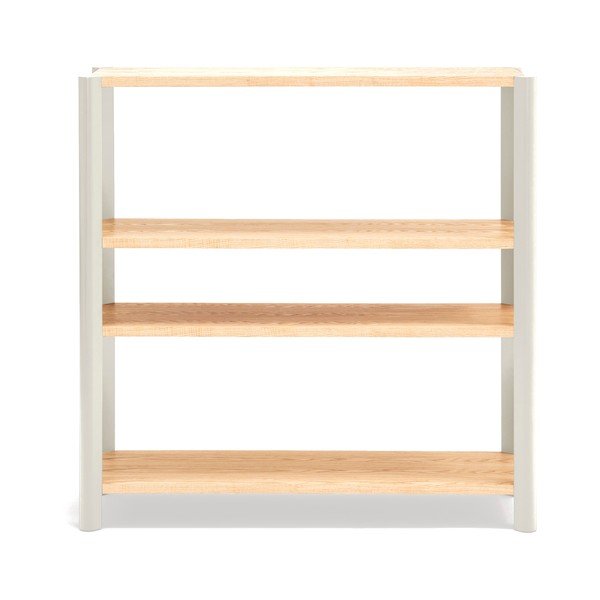 Кремав/в светло естествен цвят стелаж от декор от дъб  126x128x43 cm Bona – Teulat