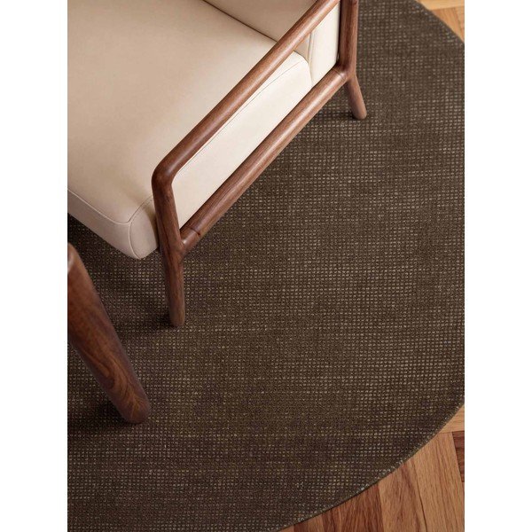 Кафяв ръчно изработен вълнен кръгъл килим ø 200 cm Greenwich – Ted Baker-image-2