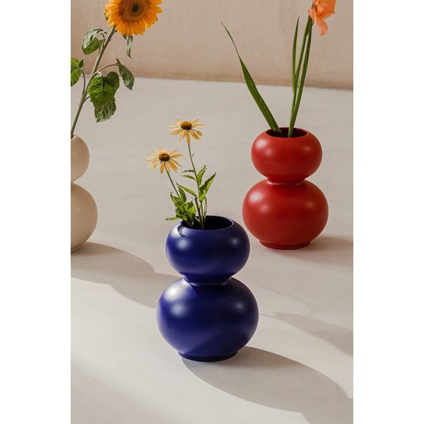 Тъмносиня керамична ваза (височина 36 cm) Tuga – noo.ma-image-3