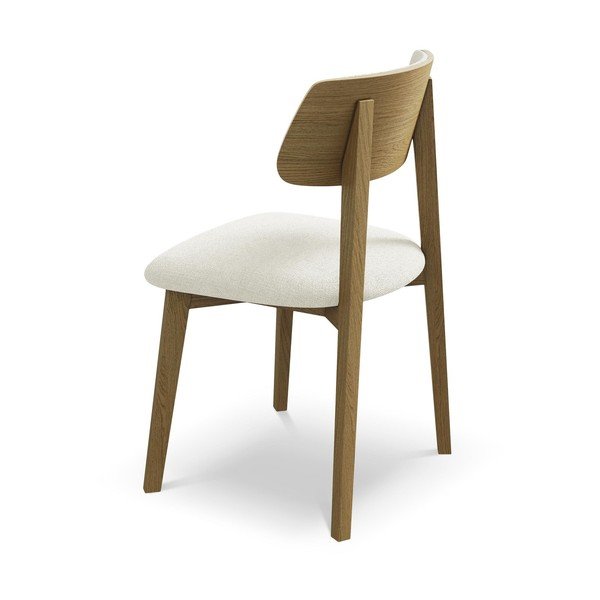 Кремав трапезен стол от масивна дървесина Niu – Makamii-image-3