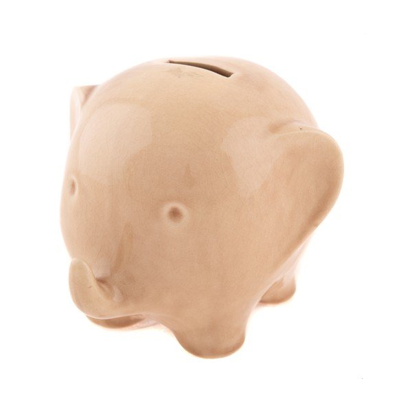 Кафява керамична касичка "Слон", височина 11,5 cm - Dakls