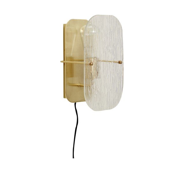Стенна лампа за контакт в месингов цвят Ruffle – Hübsch