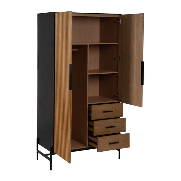 Гардероб от декор от ясен в естествен цвят 104x203 cm – Ixia-image-2