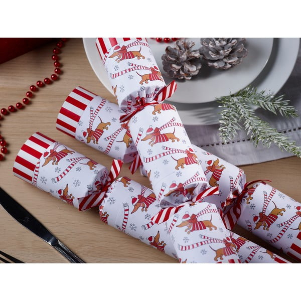 Коледни крекери в комплект от 6 бр. Racing Sausage Dog – Robin Reed-image-3