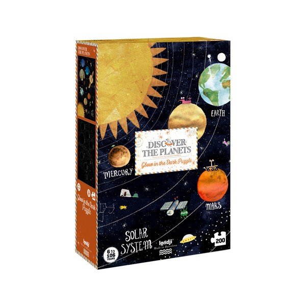 Голям пъзел с фосфоресциращи планети , 200 части - Londji