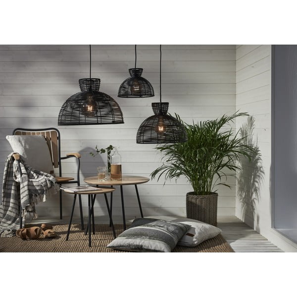 Черен външен абажур за таванно осветление, ø 37,5 cm Runde - Star Trading-image-3