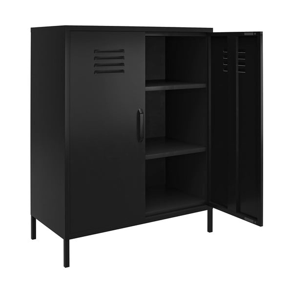 Черно метално шкафче 40x102x80 cm Mission District – Støraa-image-4