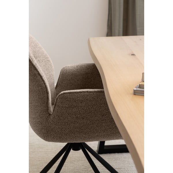 Трапезна маса с дъбов плот 100x220 cm Malika – Actona-image-2