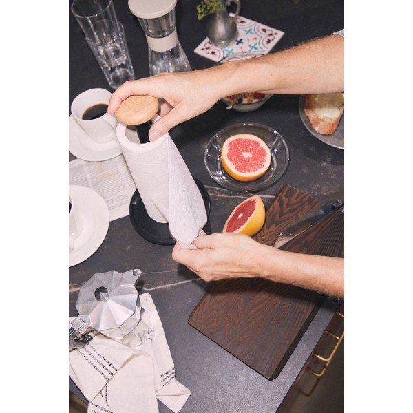 Черна стойка за кухненска хартия ø 15 cm Paper Pal – Rosendahl-image-2