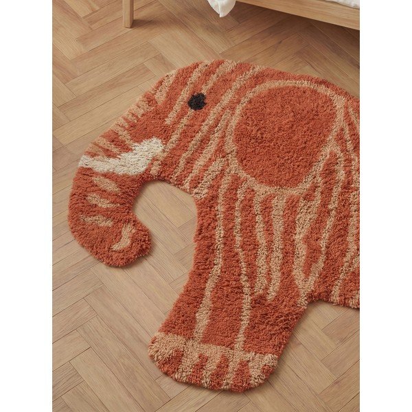 Теракотен памучен детски килим подходящ за пране/ръчно изработен 75x120 cm Snuggle Elodie – Hanse Home-image-2