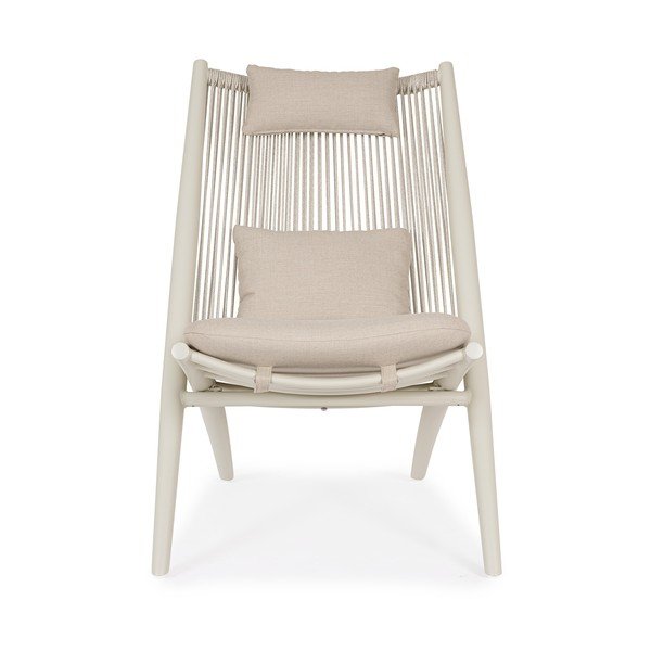 Бежов метален градински стол Aloha – Bizzotto-image-2