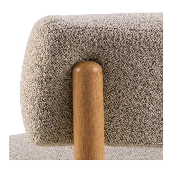 Бежово кресло от плат букле Burley – Actona-image-3