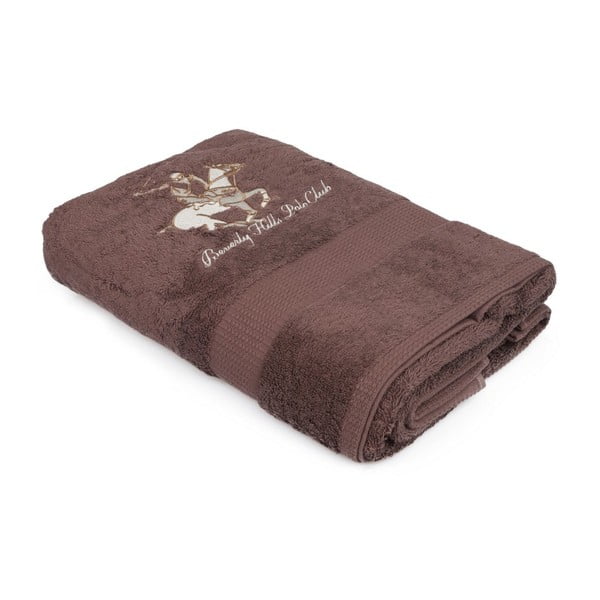 Кафява кърпа за баня , 150 x 100 cm - Beverly Hills Polo Club