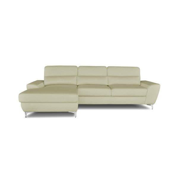 Krémová rohová rozkládací pohovka Windsor & Co. Sofas Omega, levý roh