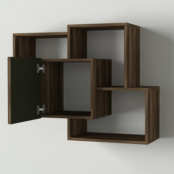 Стенен рафт в декор от орехово дърво Arco - Tera Home-image-2
