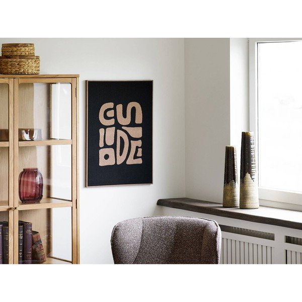 Кафява керамична висока ваза (височина 39 cm) – House Nordic-image-2