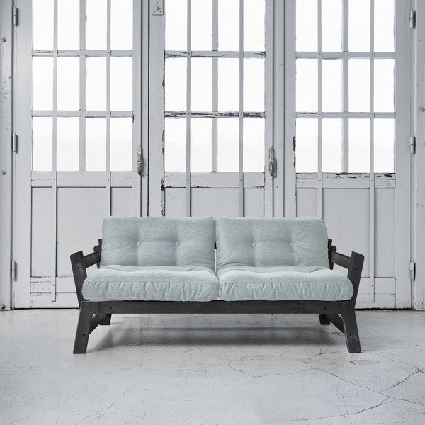 Rozkládací pohovka Karup Step Black/Sky Blue-image-1