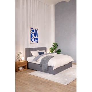 Сиво боксспринг легло 160x200 cm Olia Bold Line – Bonami Selection