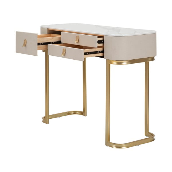 Конзолна маса в бежово-златисто 40x100 cm Beauty – Mauro Ferretti-image-4