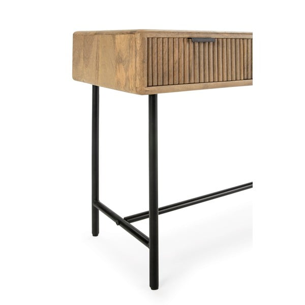 Конзолна маса от масивно манго в естествен цвят 38x100 cm Mundra – MOME-image-4