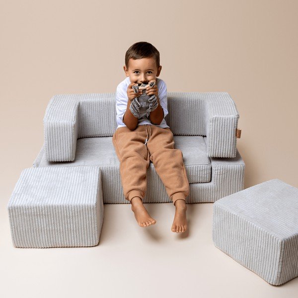 Тюркоазено велурено игрище от пяна 100x35x40 cm Montessori – Meowbaby-image-3