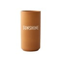 Горчичножълта порцеланова ваза Sunshine, височина 11 cm Favourite - Design Letters