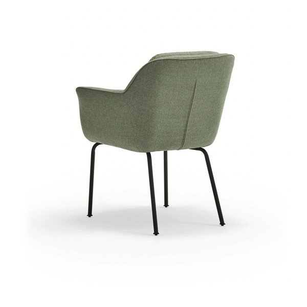 Зелен тапициран трапезен стол с подлакътници Sadira – Teulat-image-4