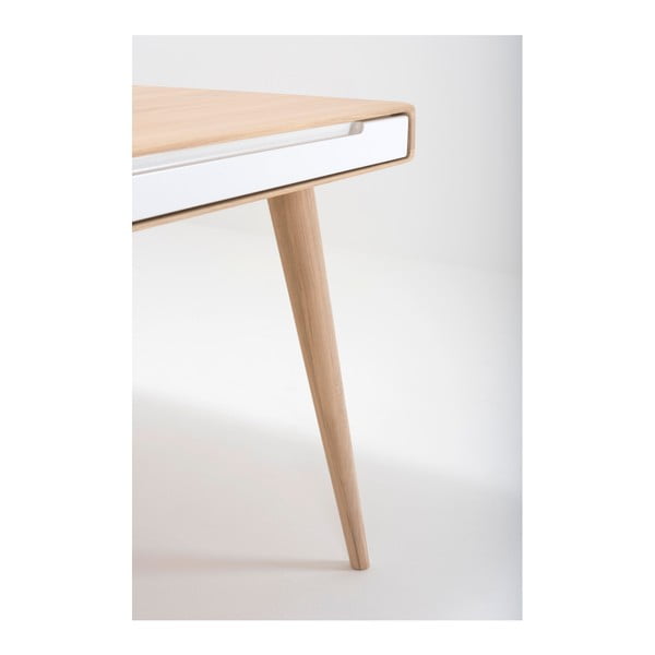 Дъбова маса за хранене Две, 160 x 90 cm Ena - Gazzda-image-2