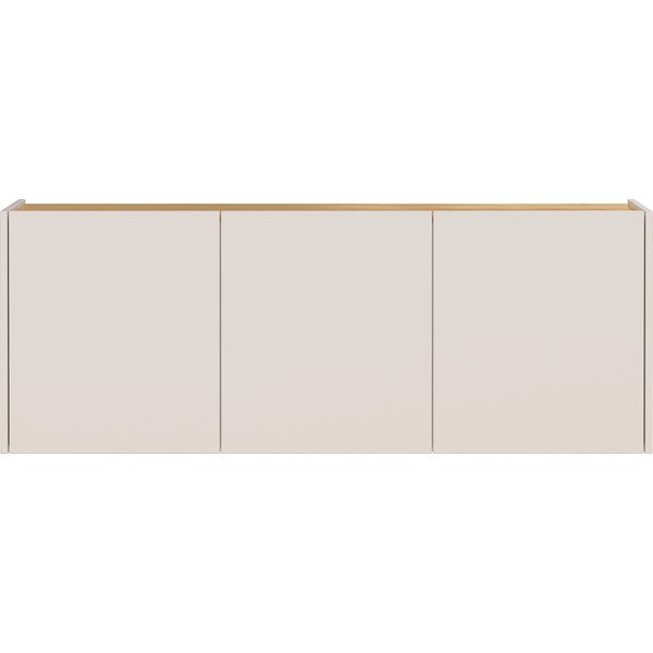 Кремаво висящо шкафче с дъбов декор 138x52x25 cm Libbiano – Germania-image-3