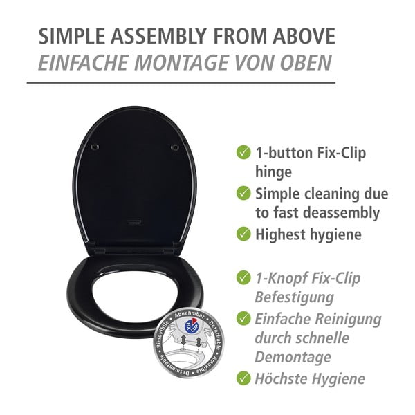 Тоалетна седалка с автоматично затваряне 37,5 x 46 cm Vorno - Wenko-image-4