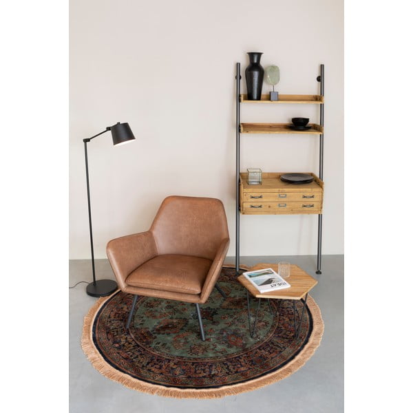 Черна подова лампа с метален абажур (височина 135 cm) Hajo – White Label-image-2