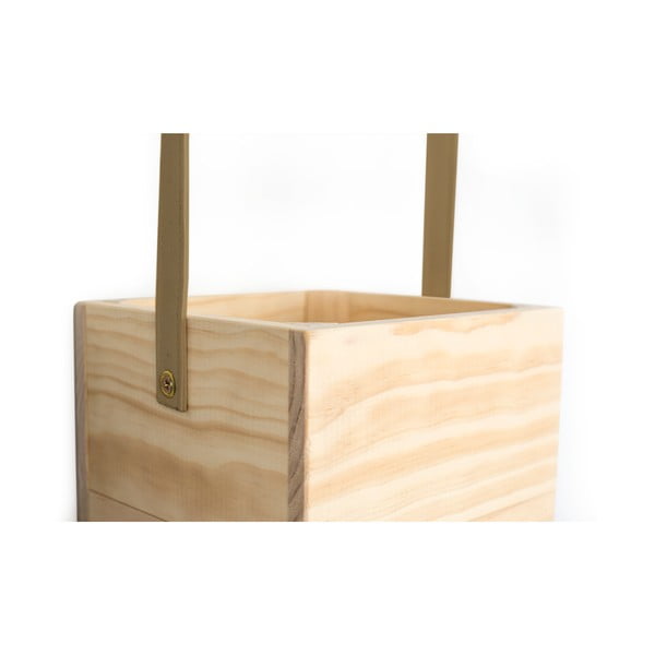 Кафява саксия от елхово дърво Colgante, 17 x 62 cm - Surdic-image-2