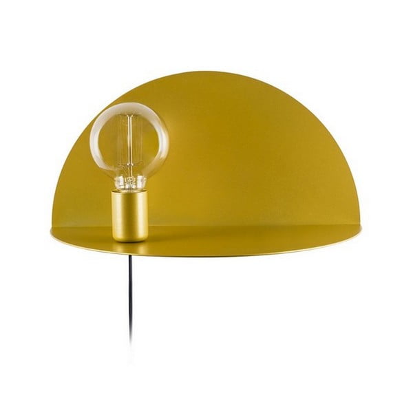 Стенна лампа с рафт в златисто, дължина 20 cm Shelfie - Homemania Decor