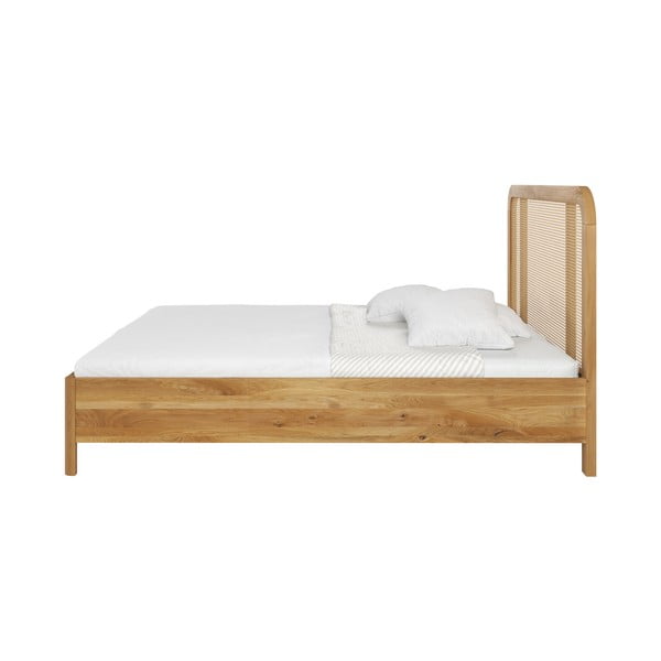 Двойно легло от дъбова дървесина 200x200 см в естествен цвят Harmark - Skandica-image-3