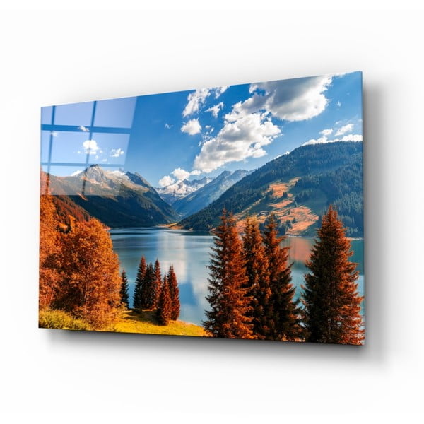 Картина върху стъкло , 110 x 70 cm Lake View - Insigne