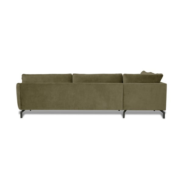 Ъглов диван от зелено кадифе (ляв ъгъл) Magic - Scandic-image-3