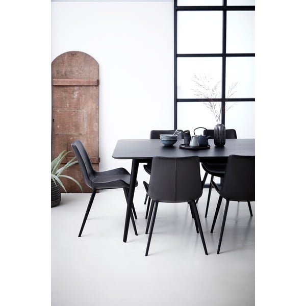 Черен трапезен стол от изкуствена кожа DAN-FORM Дания Hype - DAN-FORM Denmark-image-2