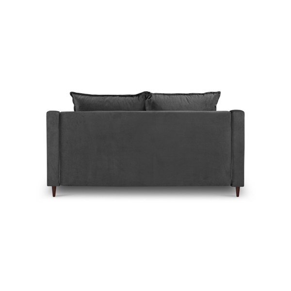 Диван от тъмносиво кадифе Freesia, 150 cm - Mazzini Sofas-image-3
