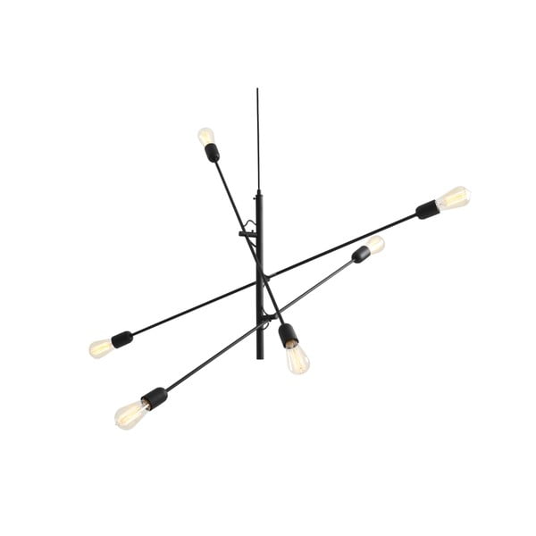 Черна висяща лампа за 6 крушки Twigo - CustomForm