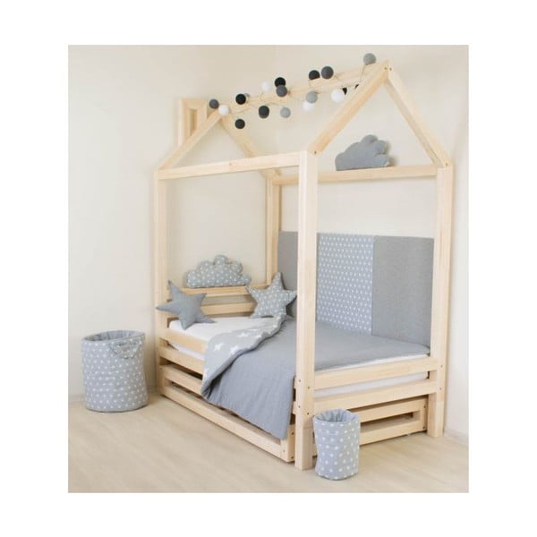 Бебешко розово легло от смърчово дърво Happy, 90 x 200 cm - Benlemi-image-4