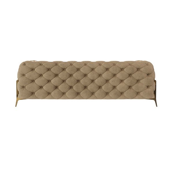 Светлокафяв кадифен диван 225 cm Chelsea Bis – Ropez-image-2