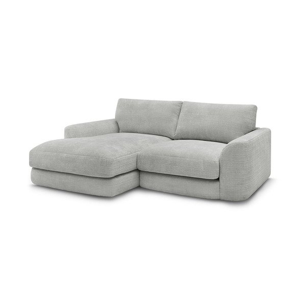 Светлосив шенилов ъглов диван (ляв ъгъл) Leonore – Bobochic Paris