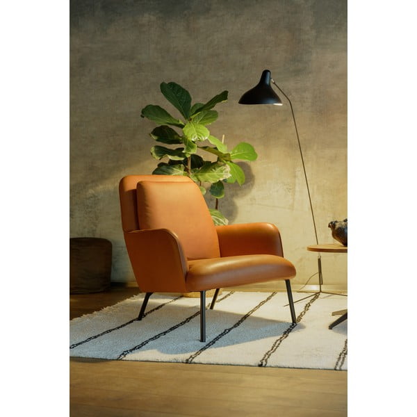 Кресло в цвят кафяв коняк Oliver – Sits-image-1