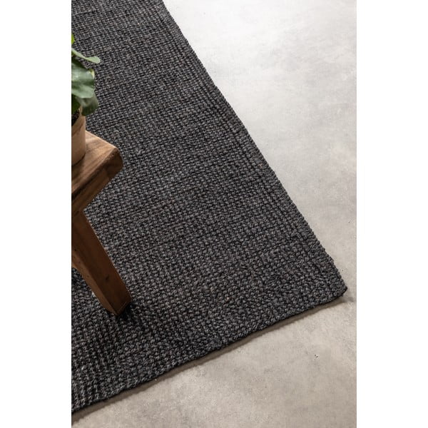 Черен килим от юта 160x230 cm Bouclé - Hanse Home-image-4